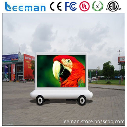 china video led dot matrix outdoor display solar power submersible water pump system Leeman P10 mobile truck led tv screen